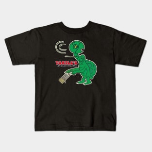 Turtle's Records and Tapes - Mascot with Stamp Book Kids T-Shirt